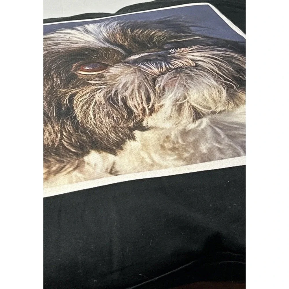 CafePress Shih Tzu Dog Photo Print Throw Pillow COVER ONLY Black Square Decor